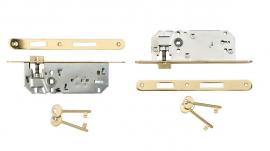 Door lock 9cm oval gold